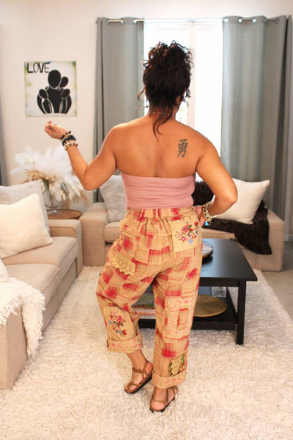 JG Magenta Plaid Traveling On Pants