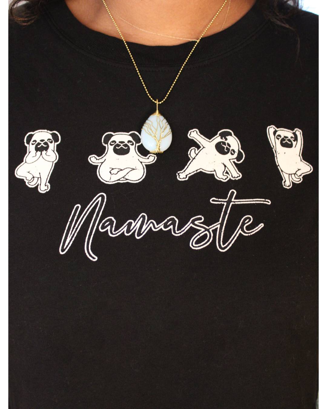 Namaste Yoga Dog Short Crop Top