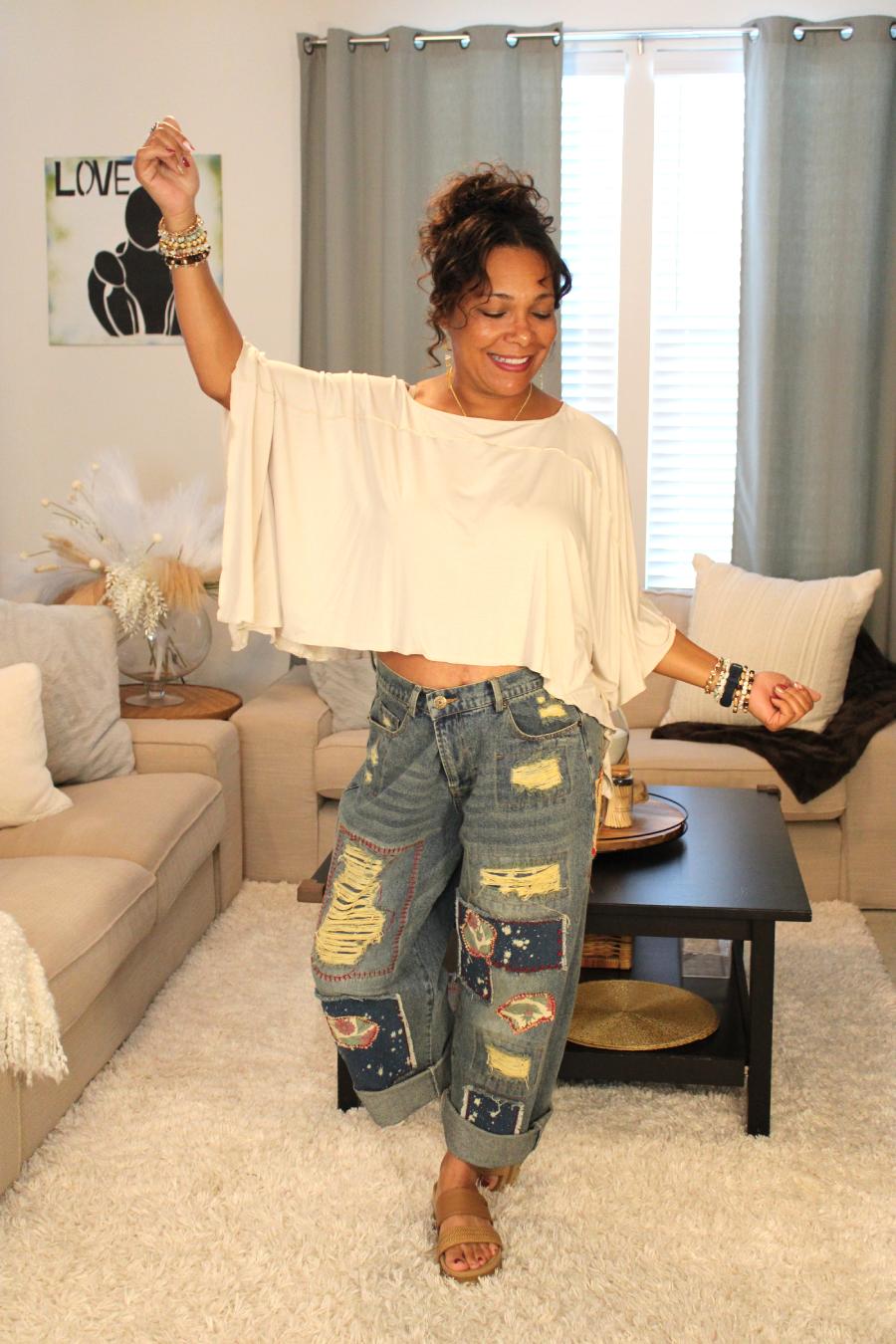 Jaded Gypsy Garden Splatter Jeans
