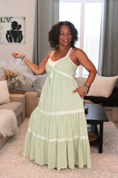 Key Lime Sweetness Maxi Dress