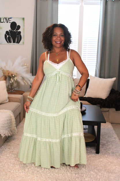 Key Lime Sweetness Maxi Dress