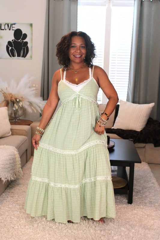 Key Lime Sweetness Maxi Dress