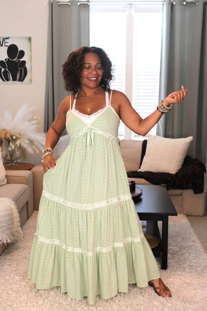 Key Lime Sweetness Maxi Dress