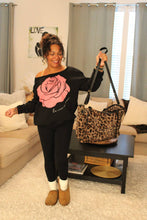 Load image into Gallery viewer, Leopard Faux Fur Shoulder Tote Bag
