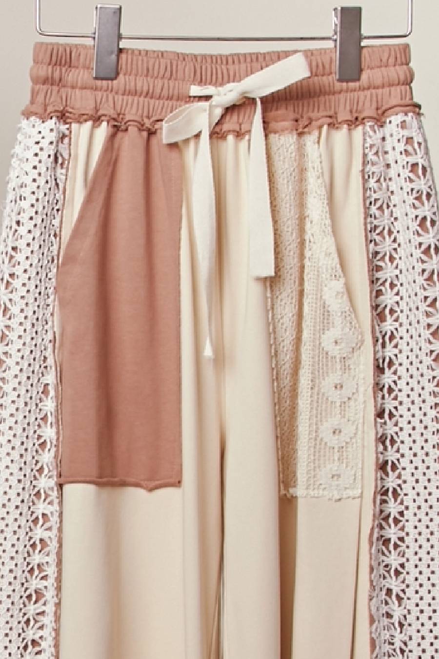 Lace Patchwork Maxi Pants