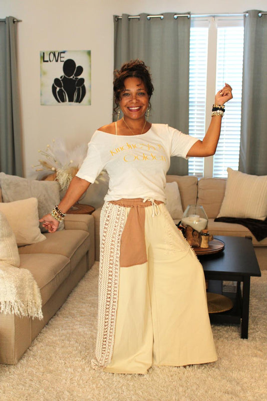 Lace Patchwork Maxi Pants