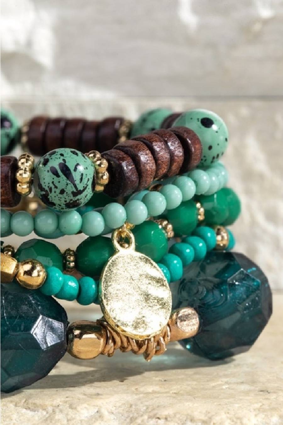 Layers Of The Deep Blue Sea Bohemian Stack Bracelets