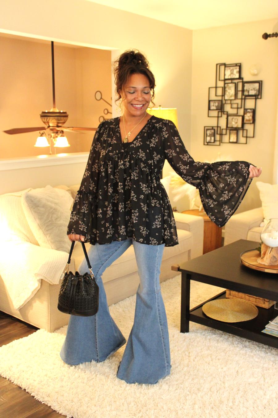 Lovely Floral Night Chiffon Blouse