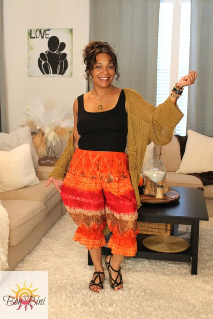 BB Maple Leaf Flames Bloomer Midi Capri Short