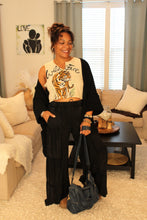 Load image into Gallery viewer, Everyday Comfort Black Side Tiered Pants
