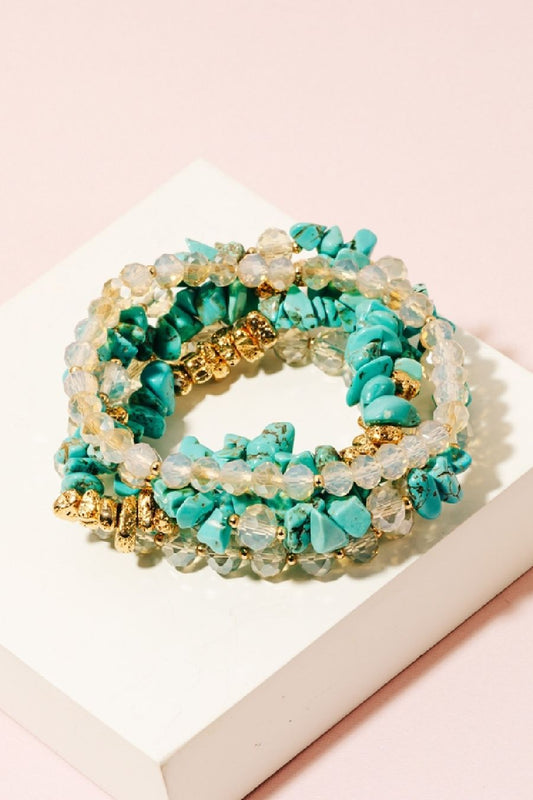 Turquoise Coral Boho Bracelets