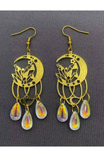 Load image into Gallery viewer, Moon Crystals Fringe Dangle Earrings
