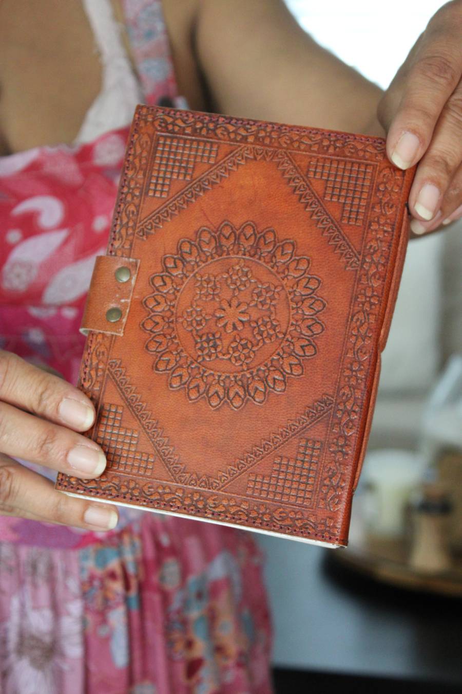 Moonlit Flower Fairy Leather Journal