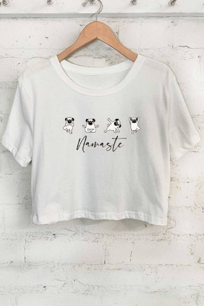 Namaste Yoga Dog Short Crop Top