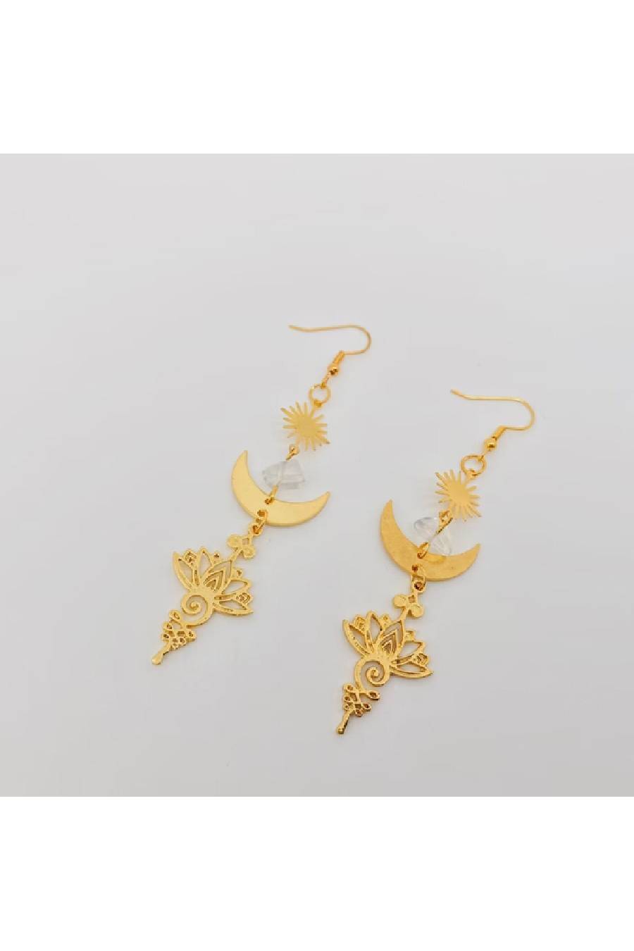 Night Of The Lotus Dangle Earrings
