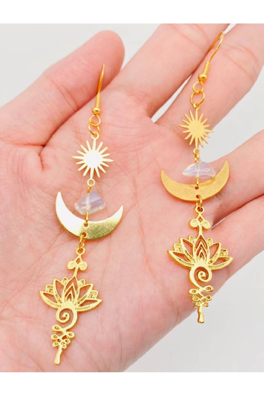 Night Of The Lotus Dangle Earrings