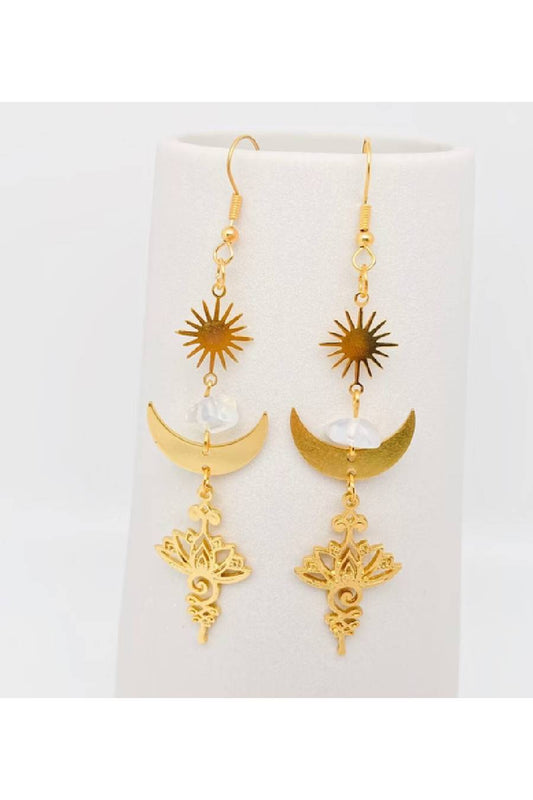 Night Of The Lotus Dangle Earrings