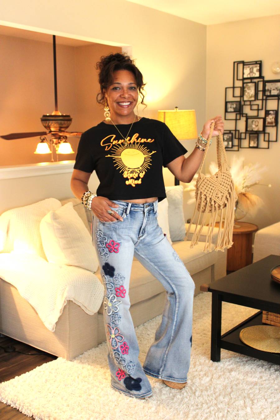 O&H Flower Power Embroidered Jeans