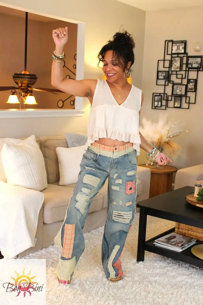 O&H Touch of Pink Denim Pants