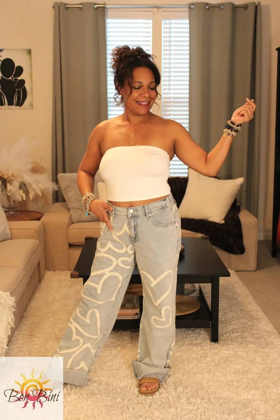 O&H Heart Trance Patchwork Jeans