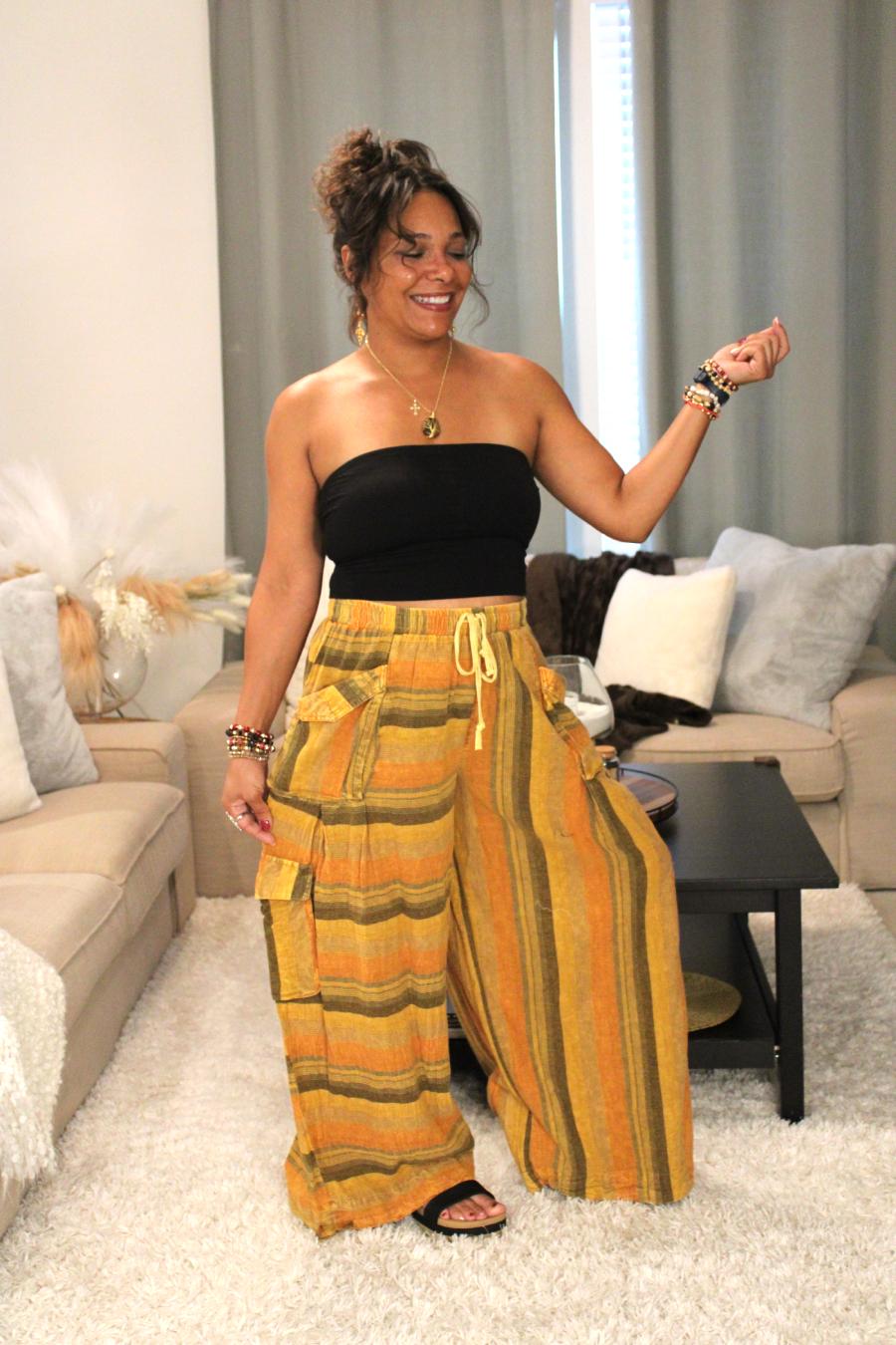 O&H Cargo Pocket Wide Leg Pants