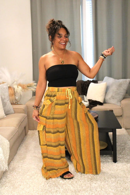 O&H Cargo Pocket Wide Leg Pants