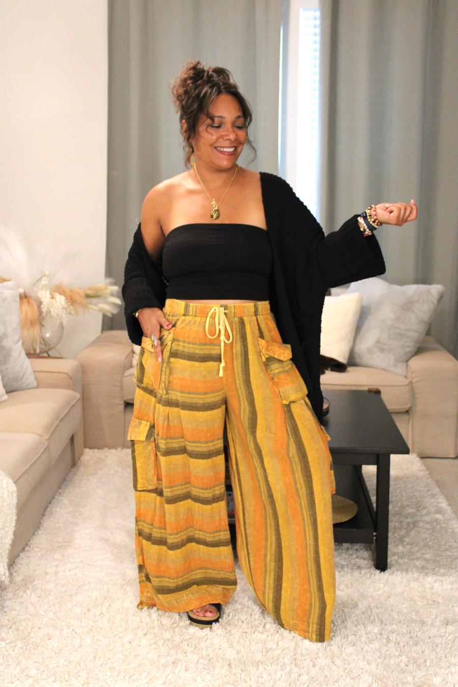 O&H Cargo Pocket Wide Leg Pants