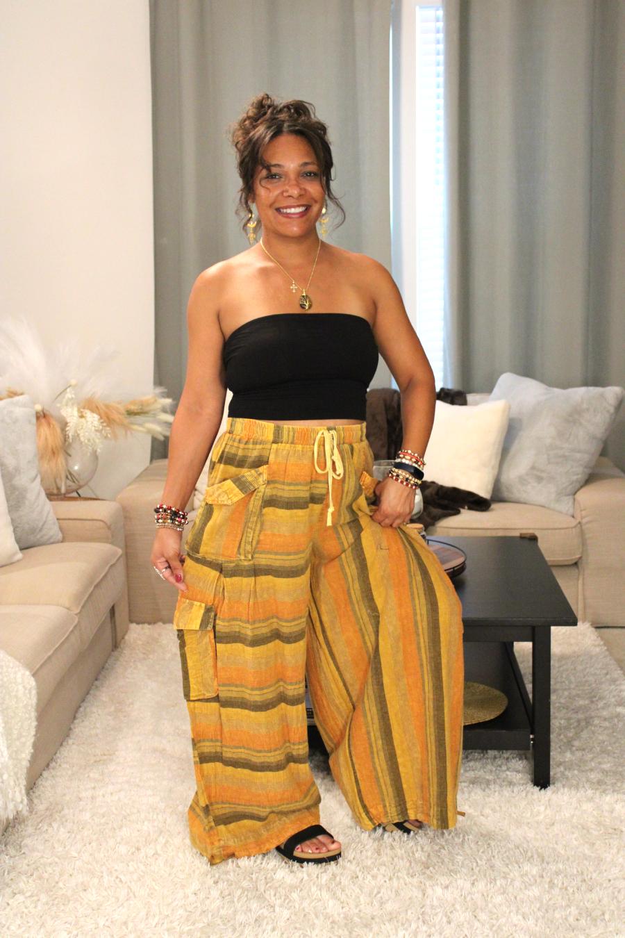 O&H Cargo Pocket Wide Leg Pants