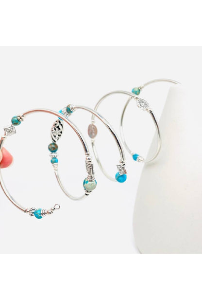 Ocean Moon Stone Wrap Beaded Bracelet