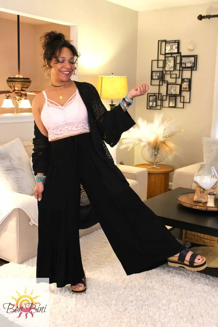 POL Stroll Along Culottes Wide Leg Pants