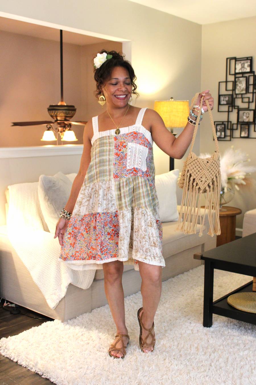 POL Plaid Contrast Mini Dress