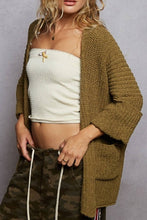 Load image into Gallery viewer, POL Herb Green Classic Sweater Cardigan
