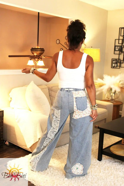 POL Blissful Flowers Denim Pants