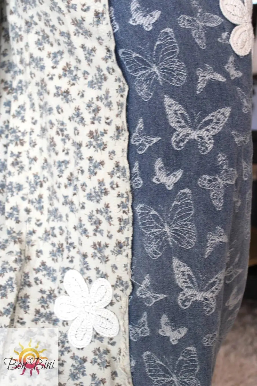 POL Butterfly Wisps Floral Patchwork Pants