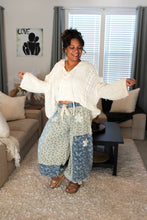 Load image into Gallery viewer, POL Butterfly Wisps Floral Patchwork Pants
