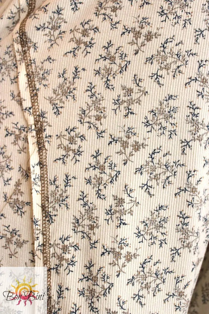 POL Floral Pattern Knit Pants
