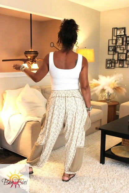 POL Floral Pattern Knit Pants