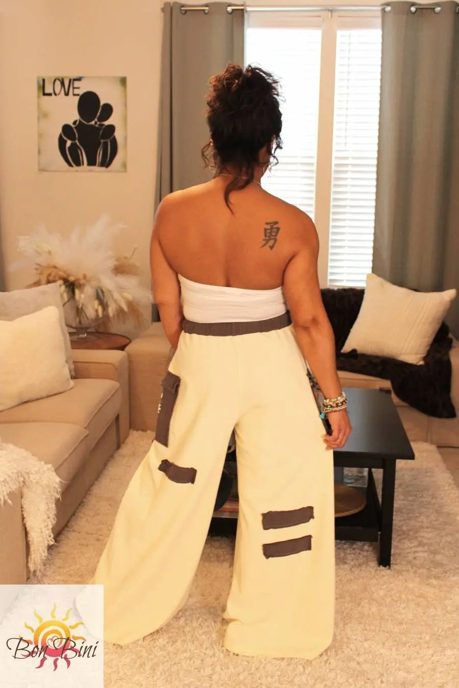POL Daisy Embroidered Thermal Pants