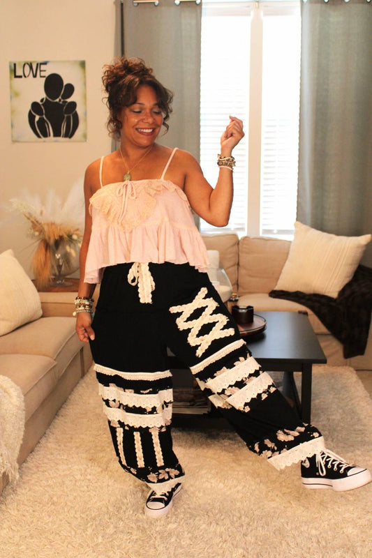 POL Double Gauze Moonlit Crossroads Jogger Pants