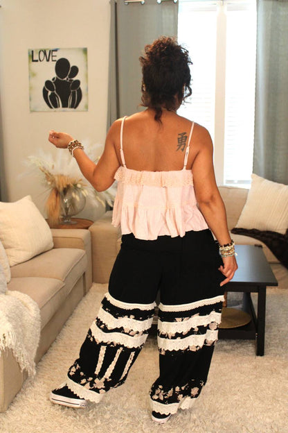 POL Double Gauze Moonlit Crossroads Jogger Pants