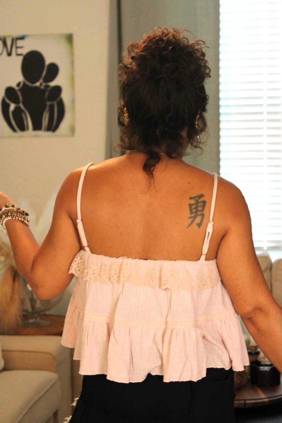POL Romantic Lace Tiered Cami Top