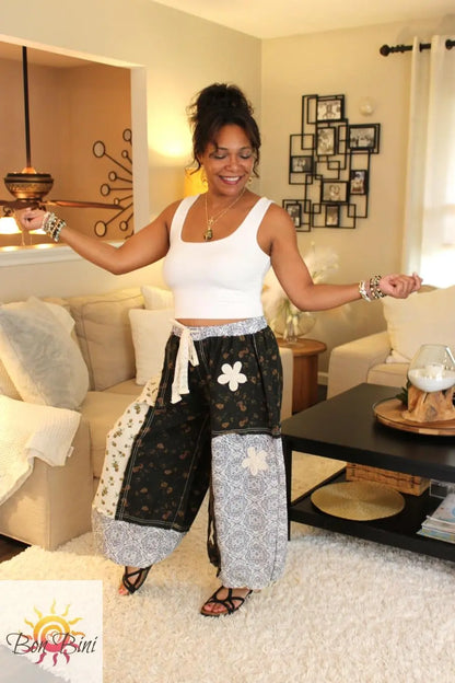 POL Courtyard Garden Patchwork Pants