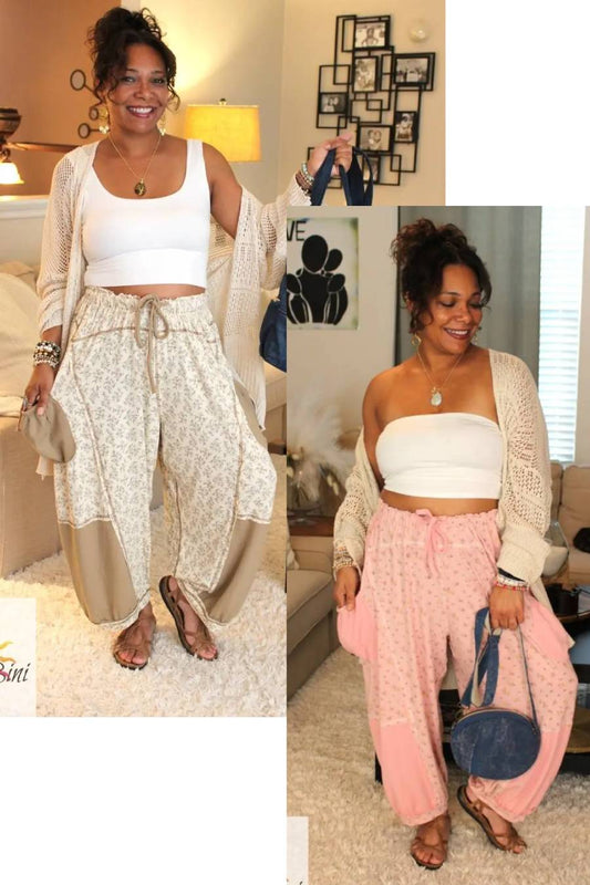 POL Floral Pattern Knit Pants