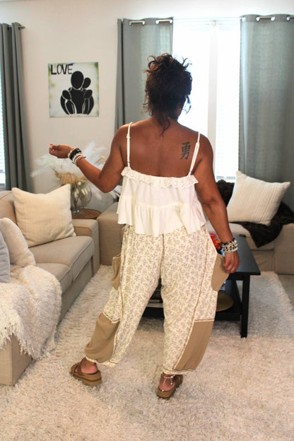 POL Floral Pattern Knit Pants