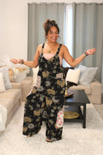 Load image into Gallery viewer, POL Forest Florals Vintage Washed Denim Overalls
