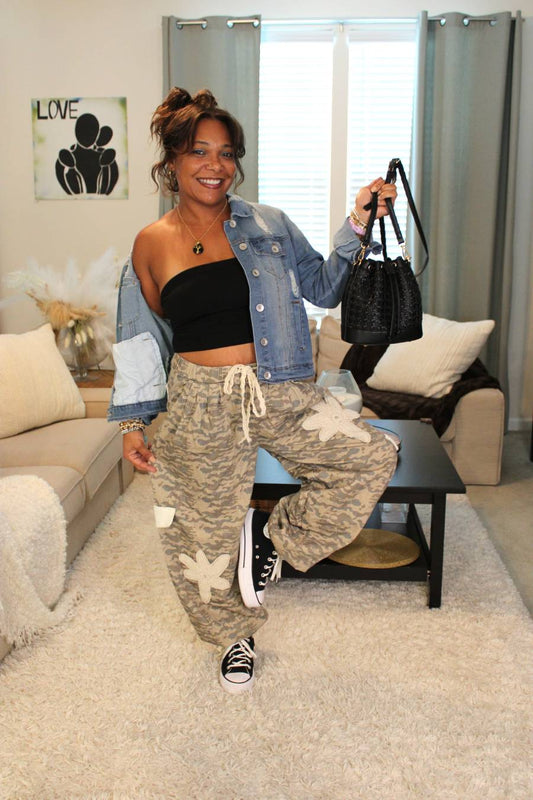 POL Lovely Touch Camo Twill Pants