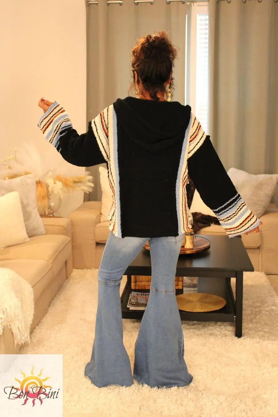 POL Nightscape Chenille Hoodie Sweater