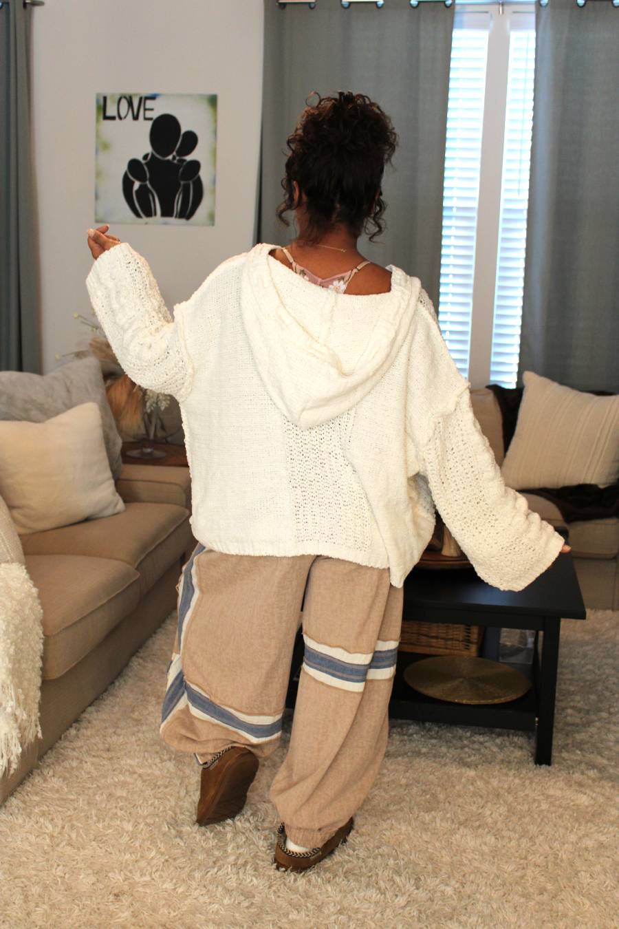 Criss Cross My Heart Hoodie Sweater