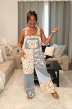 Load image into Gallery viewer, POL Pops Of Floral Woven Overalls
