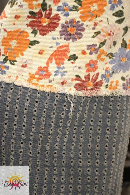 POL Pops Of Floral Woven Overalls